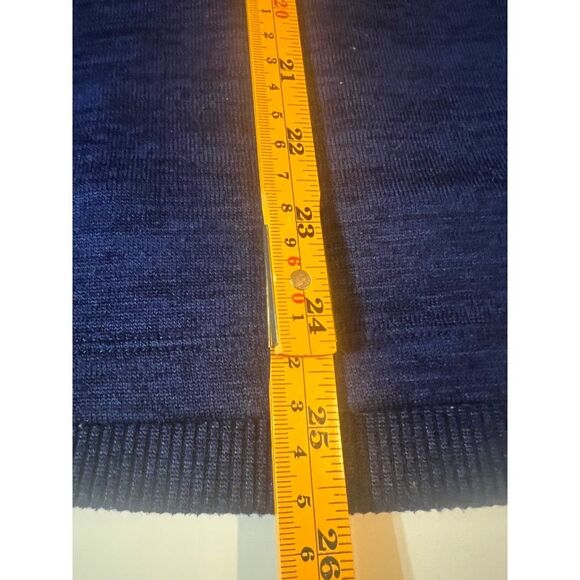 Calvin Klein Sweater Performance Stretch Cold Shoulder Shirt Size Blue Medium - Picture 6 of 7